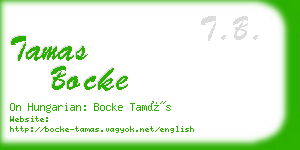 tamas bocke business card